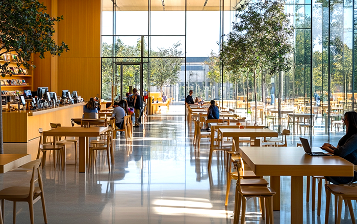 Apple Park Visitor Center rooftop terrace view