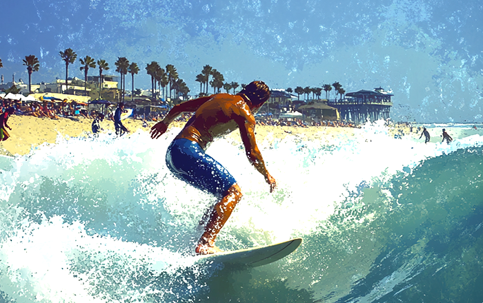 Surfing culture in Huntington Beach