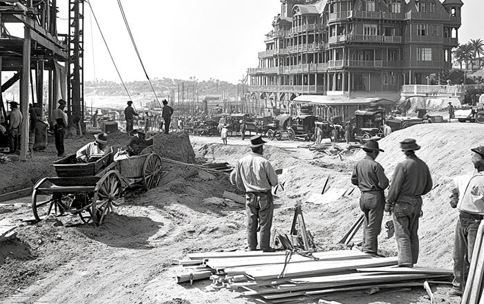 Historic Hotel del Coronado construction