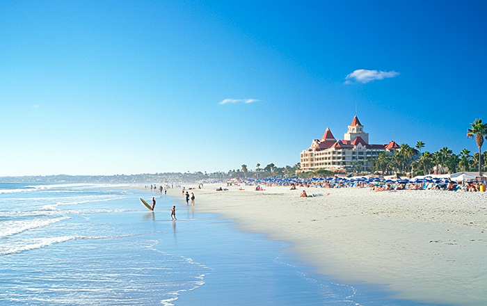 Coronado Beach beautiful white sand