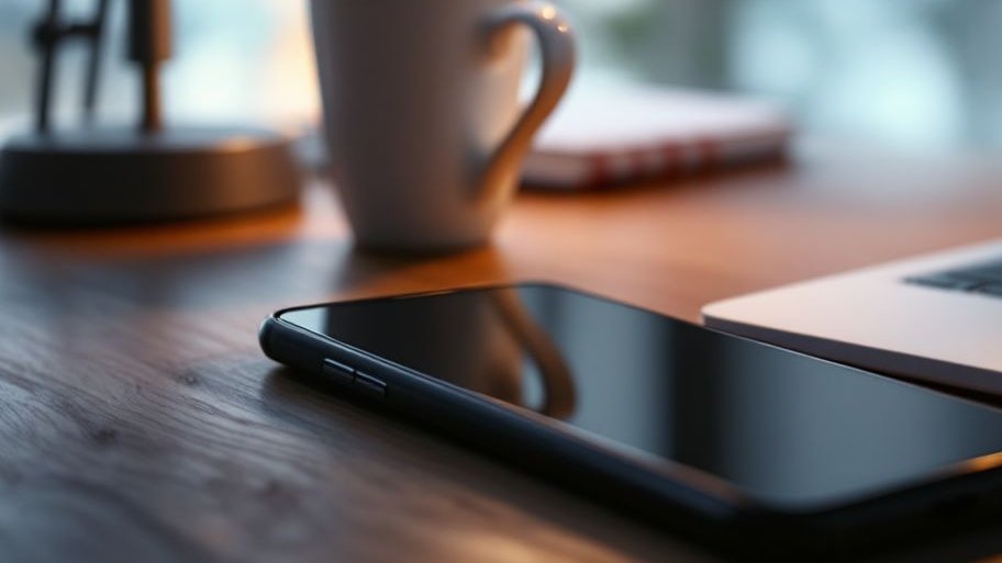 連絡が来ないまま机に置かれたスマホ